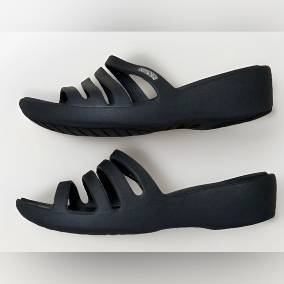 Crocs Women's Strappy Rhonda Wedge Slip On Dress Casual Sandals 14706 Size 6 - Picture 4 of 11